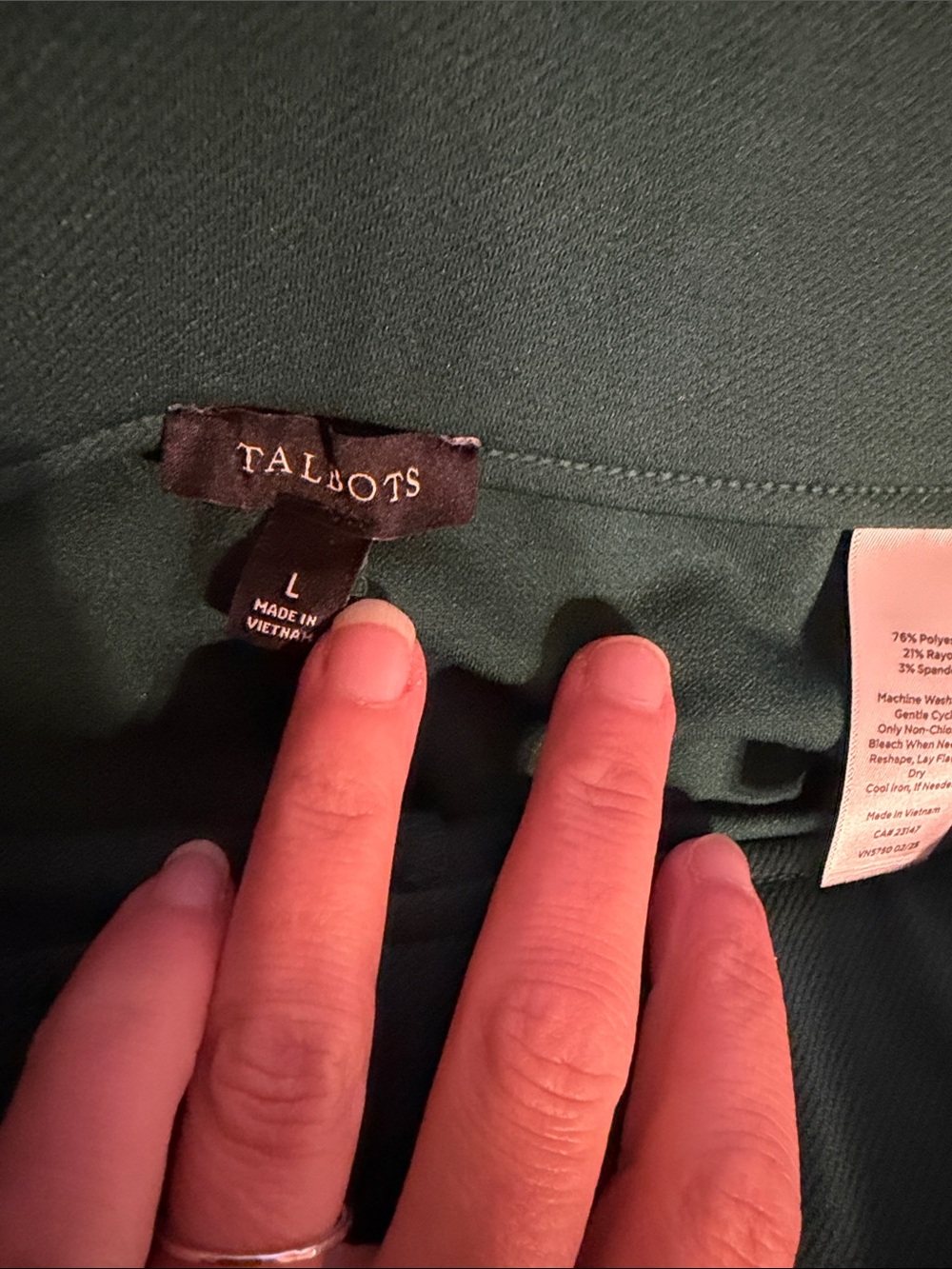Talbots Teal Wide-Leg Pants & Mock-Neck Sleeveless Top - Picture 7 of 9